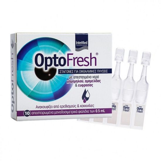 Εικόνα της INTERMED OPTOFRESH AMPS 0,5ML (0337)   Intermed Optofresh Drops Σταγόνες για Οφθαλμικές Πλύσεις, 10 x 0,5ml