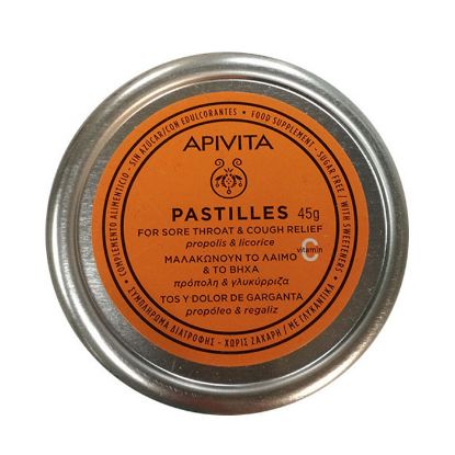 Εικόνα της APIVITA PASTILLES  PROPOLIS & LICORICE 45GR - Παστίλιες με Γλυκόριζα & Πρόπολη για τον Πονόλαιμο & τον Βήχα, 45gr