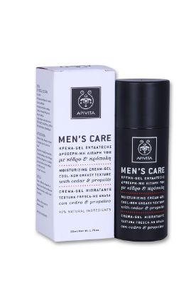 Εικόνα της APIVITA MEN'S CARE  CREAM GEL  50ML   Apivita Men's Care Κρέμα - gel ενυδάτωσης με δροσερή, μη λιπαρή υφή, Με κέδρο & πρόπολη, 50ml