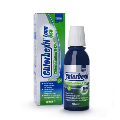 Εικόνα της INTERMED  MOUTHWASH CHLORHEXIL LONG USE 0.12% 250ML 1TEM. - Στοματικό Διάλυμα με χλωρεξιδίνη 0.12%, 250ml