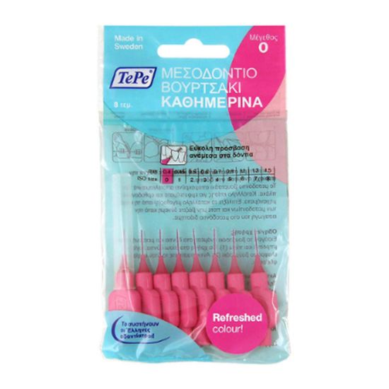 Εικόνα της TEPE INTERDENTAL BRUSH ORIGINAL N0 0.4MM ΦΟΥΞΙΑ 8PCS