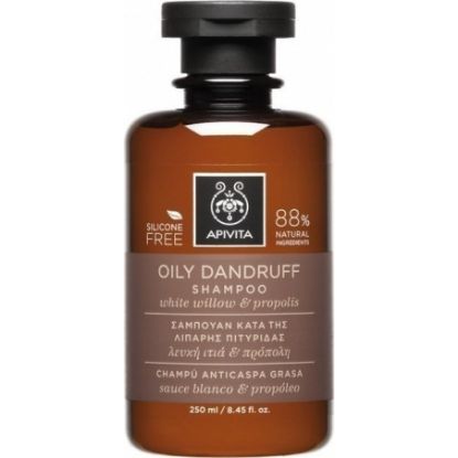 Εικόνα της APIVITA SHAMPOO OILY DANDRUFF 250ML- Σαμπουάν Κατά της Λιπαρής Πιτυρίδας Λευκή Ιτιά & Πρόπολη 250ml