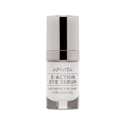 Εικόνα της APIVITA 5 ACTION EYE SERUM. Καινοτόμος Ορός Ματιών Εντατικής Ενυδάτωσης & Αντιγήρανσης με Λευκό Κρίνο, 15ml