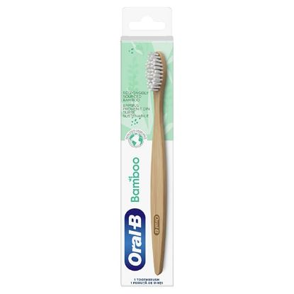 Εικόνα της ORAL-B BAMBOO TOOTHBRUSH. Χειροκίνητη Οδοντόβουρτσα Άσπρη, 1τεμ.