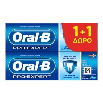 Εικόνα της ORAL-B PRO EXPERT PROFESSIONAL 1+1 ΔΩΡΟ 2Χ75ML    Oral-B Pro-Expert Οδοντόκρεμα Πολλαπλής Προστασίας 75m 1+1