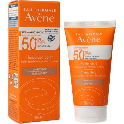 Εικόνα της  AVENE EAU THERMALE  FLUIDE TINTED SPF50 50ML-Αντιηλιακή Κρέμα Προσώπου με Χρώμα, 50ml