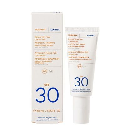 Εικόνα της KORRES YOGHURT SUNSCREEN FACE CREAM-GEL SPF30 40ML- Αντηλιακή Κρέμα Τζελ Προσώπου 40ml