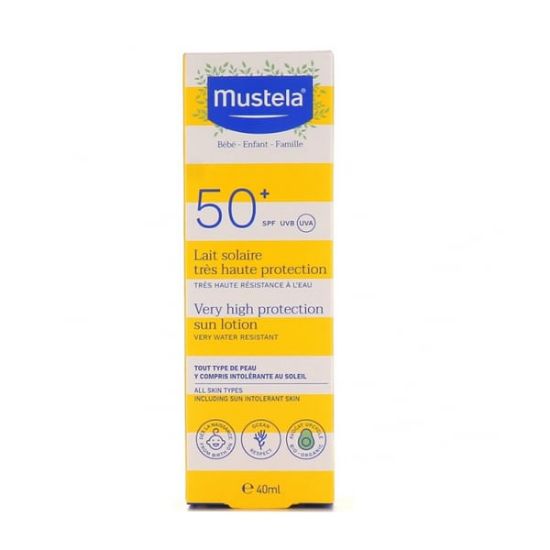 Εικόνα της MUSTELA LAIT SOLAIRE VERY HIGH PROTECTION SUN LOTION SPF50+, ΑΝΤΙΗΛΙΑΚΟ ΠΡΟΣΩΠΟΥ-ΣΩΜΑΤΟΣ ΓΙΑ ΟΛΗ ΤΗΝ ΟΙΚΟΓΕΝΕΙΑ, 40ML