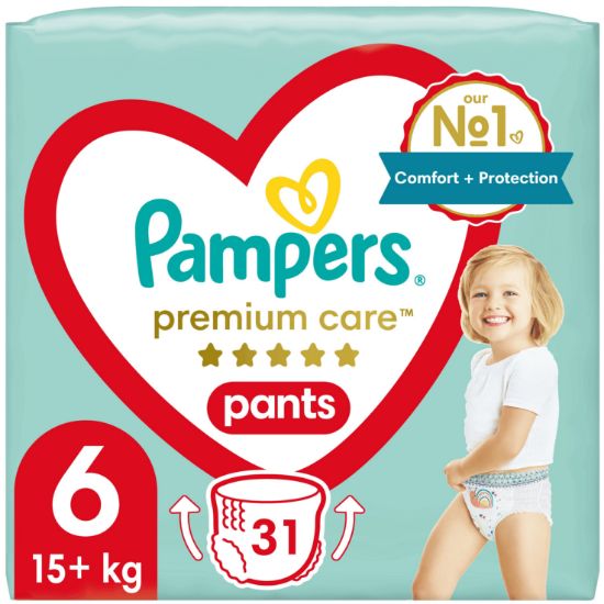 Εικόνα της PAMPERS PREMIUM PANTS MEΓ6   (15KG+) 31ΤΕΜ