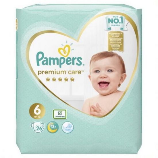 Εικόνα της PAMPERS PREMIUM CARE  N6 (13+KG) 26TEM.