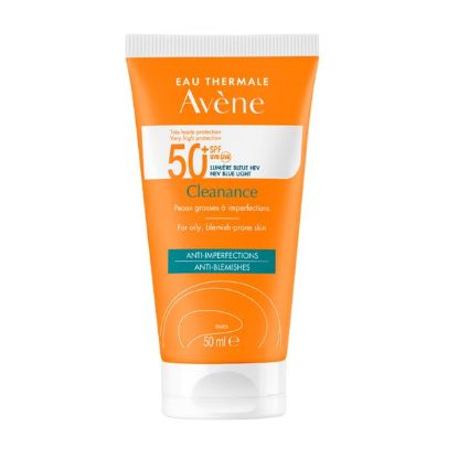 Εικόνα της AVENE CLEANANCE SOLAIRE SPF50 50ML- Αντιηλιακή Κρέμα Προσώπου για Λιπαρή με Ατέλειες Επιδερμίδα, 50ml