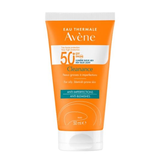 Εικόνα της AVENE CLEANANCE SOLAIRE SPF50 50ML- Αντιηλιακή Κρέμα Προσώπου για Λιπαρή με Ατέλειες Επιδερμίδα, 50ml