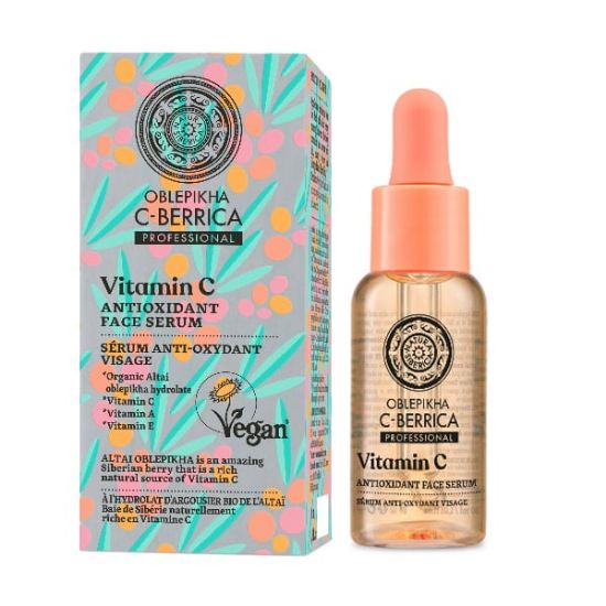 Εικόνα της  NATURA SIBERICA VITAMIN C ANTIOXIDANT FACE SERUM 30ML  3532  Natura Siberica Oblepikha C-Berrica Antioxidant Face Serum Αντιοξειδωτικός Ορός Προσώπου, 30ml