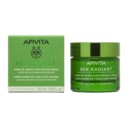 Εικόνα της APIVITA BEE RADIANT PEONIA RICH CREAM 50ML   Apivita Bee Radiant Κρέμα Με Λευκή Παιώνια Καί Πρόπολη Για Σημάδια Γήρανσης Καί Ξεκούραστη Όψη Πλόυσιας Υφής 50ml