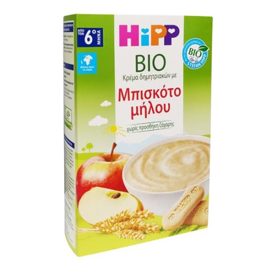 Εικόνα της HIPP BIO ΒΙΟΛΟΓΙΚΗ ΚΡΕΜΑ ΔΗΜΗΤΡΙΑΚΩΝ ΜΕ ΜΠΙΣΚΟΤΟ ΜΗΛΟΥ ΧΩΡΙΣ ΠΡΟΣΘΗΚΗ ΖΑΧΑΡΗΣ ΑΠΟ ΤΟΝ 6 ΜΗΝΑ, 250GR