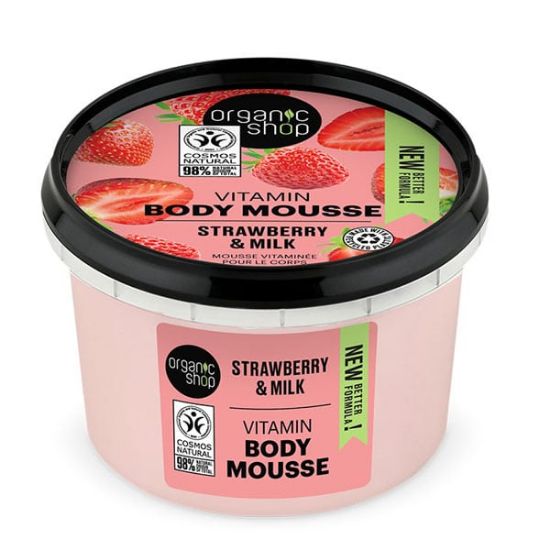 Εικόνα της  ORGANIC SHOP STRAWBERRY YOGHURT BODY MOUSSE ΒΙΟΛΟΓΙΚΗ ΦΡΑΟΥΛΑ ΓΑΛΑ MOUSSE ΣΩΜΑΤΟΣ 250ML 2493