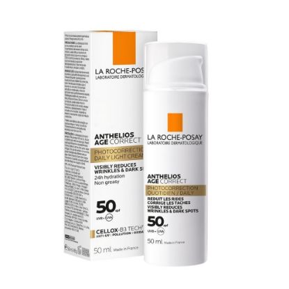 Εικόνα της LA ROCHE POSAY ANTHELIOS AGE CORRECT PHOTOCORRECTION DAILY LIGHT CREAM ΑΝΤΗΛΙΑΚΗ ΑΝΤΙΓΗΡΑΝΤΙΚΗ ΚΡΕΜΑ ΠΡΟΣΩΠΟΥ SPF50, 50ML