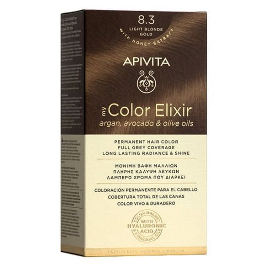 Εικόνα της APIVITA MY COLOR ELIXIR NO 8.3 ΒΑΦΗ ΜΑΛΛΙΩΝ ΞΑΝΘΟ ΑΝΟΙΧΤΟ ΧΡΥΣΟ ΜΕ ΕΛΑΙΑ ΑΡΓΚΑΝ, ΑΒΟΚΑΝΤΟ & ΕΛΙΑΣ, 1 ΤΕΜΑΧΙΟ.