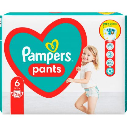 Εικόνα της PAMPERS PANTS N6 (14-19KG) 36TEM - Βρεφικές Πάνες Βρακάκι, 36τεμ