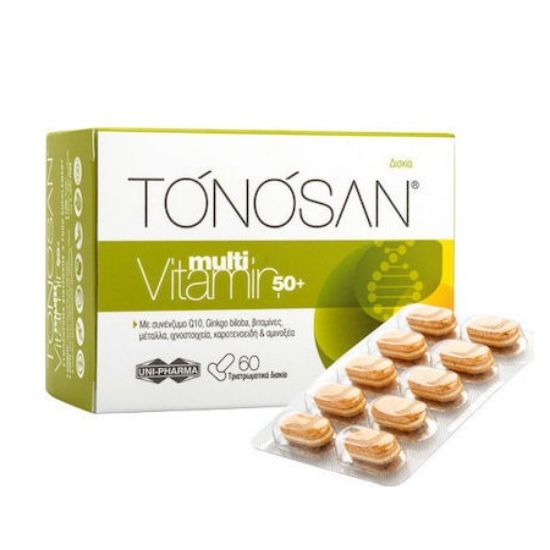 Εικόνα της TONOSAN MULTIVITAMIN 50+  60TABS     Tonosan Multivitamin 50+, Συμπλήρωμα Διατροφής Για Την Eνέργεια & Τόνωση Για Ηλικίες 50+, 60tabs