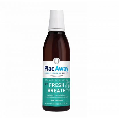 Εικόνα της PLAC AWAY MOUTHWASH FRESH BREATH 250ML - Στοματικό Διάλυμα με Γεύση Frozen Δυόσμου, 250ml