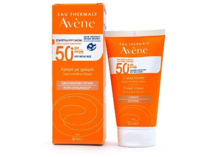 Εικόνα της  AVENE EAU THERMALE CREME TINTED SPF50 50ML-Αντιηλιακή Κρέμα Προσώπου με Χρώμα, 50ml