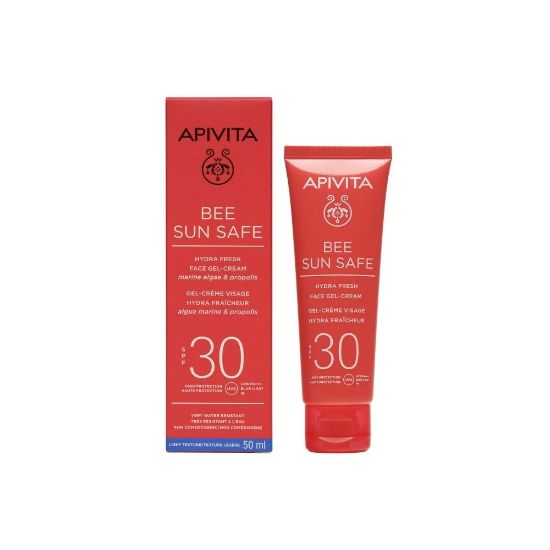 Εικόνα της APIVITA BEE SUN FACE CREAM-GEL SPF30 50ML- Ενυδατική Κρέμα Gel Προσώπου SPF30, 50ml