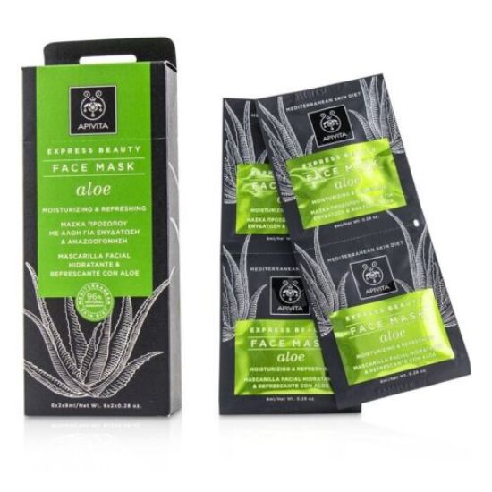 Εικόνα της APIVITA FACE MASK ALOE 8MLX2 ΜΑΣΚΑ ΠΡΟΣΩΠΟΥ ΜΕ ΑΛΟΗ