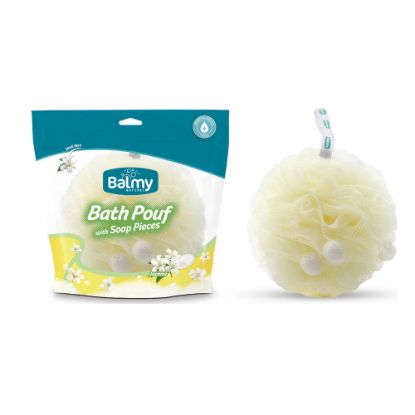 Εικόνα της BALMY BATH POUF WITH SOAP JASMINE ΣΦΟΥΓΓΑΡΙ ΜΕ ΣΑΠΟΥΝΙ ΚΑΙ ΑΡΩΜΑ ΓΙΑΣΕΜΙ