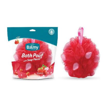 Εικόνα της BALMY BATH POUF WITH SOAP STRAWBERRY  ΣΦΟΥΓΓΑΡΙ ΜΕ ΣΑΠΟΥΝΙ ΚΑΙ ΑΡΩΜΑ ΦΡΑΟΥΛΑ