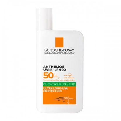 Εικόνα της LA ROCHE POSAY ANTHELIOS UVMUNE  400 OIL CONTROL FLUID -ΑΝΤΗΛΙΑΚΟ ΠΡΟΣΩΠΟΥ ΓΙΑ ΛΙΠΑΡΟ ΔΕΡΜΑ SPF50 50ML