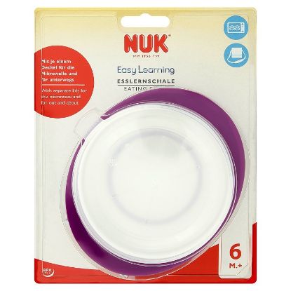 Εικόνα της NUK EASY LEARNING BOWL,ΜΠΟΛ ΦΑΓΗΤΟΥ ΜΕ 2 ΚΑΠΑΚΙΑ 6m+ ΜΩΒ