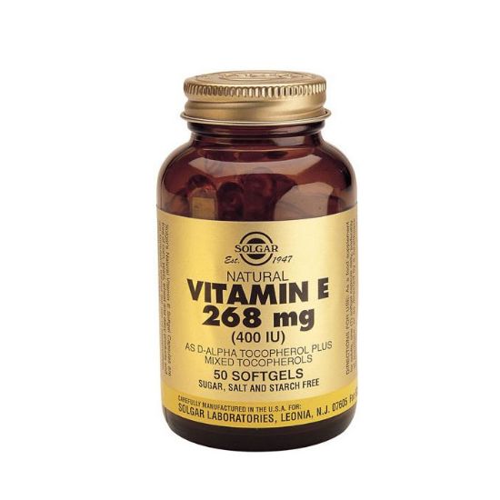 Εικόνα της SOLGAR VITAMIN E 400IU ΣΥΜΠΛΗΡΩΜΑ ΔΙΑΤΡΟΦΗΣ ΒΙΤΑΜΙΝΗ Ε ΜΕ ΙΣΧΥΡΗ ΑΝΤΙΟΞΕΙΔΩΤΙΚΗ ΔΡΑΣΗ, ΣΥΜΒΑΛΛΕΙ ΣΤΗΝ ΥΓΕΙΑ ΤΟΥ ΚΑΡΔΙΑΓΓΕΙΑΚΟΥ & ΑΝΟΣΟΠΟΙΗΤΙΚΟΥ ΣΥΣΤΗΜΑΤΟΣ - ΙΔΑΝΙΚΗ ΓΙΑ ΟΜΟΡΦΟ ΔΕΡΜΑ, 50 SOFTGELS.