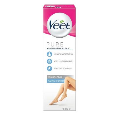 Εικόνα της VEET PURE CREAM 100ML ΑΠΟΤΡΙΧΩΤΙΚΗ ΚΡΕΜΑ ΓΙΑ ΕΥΑΙΣΘΗΤΗ ΕΠΙΔΕΡΜΙΔΑ ΓΙΑ ΣΩΜΑ ΚΑΙ ΠΟΔΙΑ 100ML