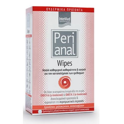 Εικόνα της INTERMED PERIANAL WIPES, ΕΜΠΟΤΙΣΜΕΝΑ ΜΑΛΑΚΑ ΠΑΝΑΚΙΑ ΓΙΑ ΤΗΝ ΠΕΡΙΠΡΩΚΤΙΚΗ ΠΕΡΙΟΧΗ, 12 ΤΕΜΑΧΙΑ.