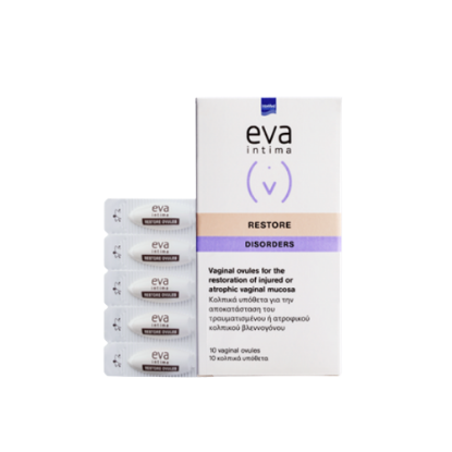 Εικόνα της INTERMED EVA INTIMA RESTORE OVULES ΚΟΛΠΙΚΑ ΥΠΟΘΕΤΑ ΓΙΑ ΤΡΑΥΜΑΤΙΣΜΟΥΣ 'Η ΗΠΙΑ ΑΤΡΟΦΙΑ, 10ΤΕΜ.