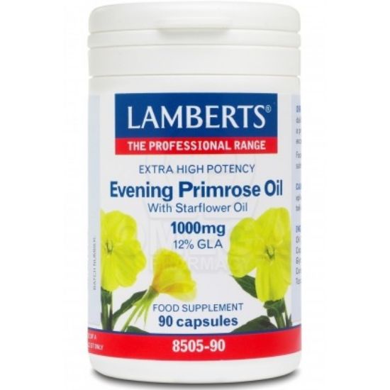 Εικόνα της LAMBERTS EVENING PRIMRΟSE OIL WITH STARFLOWER OIL 1000MG 90CAPS