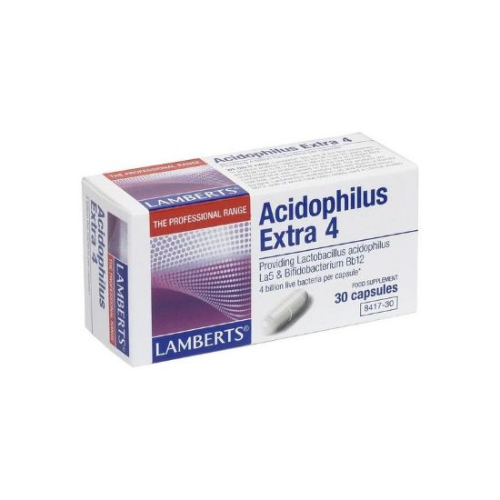 Εικόνα της LAMBERTS ACIDOPHILUS EXTRA 4 MILK FREE ΒΟΗΘΑ ΣΤΗ ΔΙΑΤΗΡΗΣΗ ΤΗΣ ΙΣΟΡΡΟΠΙΑΣ ΤΗΣ ΕΝΤΕΡΙΚΗΣ ΧΛΩΡΙΔΑΣ, 30CAPS.