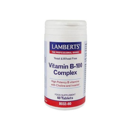 Εικόνα της LAMBERTS VITAMIN B100 COMPLEX ΓΙΑ ΕΝΑ ΥΓΙΕΣ ΝΕΥΡΙΚΟ ΣΥΣΤΗΜΑ, 60TABS.