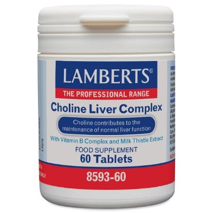 Εικόνα της LAMBERTS CHOLINE LIVER COMPLEX, ΣΥΜΒΑΛΛΕΙ ΣΤΗ ΔΙΑΤΗΡΗΣΗ ΤΗΣ ΦΥΣΙΟΛΟΓΙΚΗΣ ΗΠΑΤΙΚΗΣ ΛΕΙΤΟΥΡΓΡΙΑΣ, 60TABS