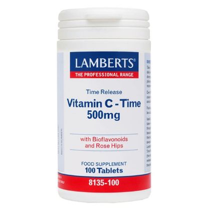 Εικόνα της LAMBERTS VITAMIN C TIME RELEASE 500MG ΣΥΜΠΛΗΡΩΜΑ ΔΙΑΤΡΟΦΗΣ ΒΙΤΑΜΙΝΗ C ΓΙΑ ΤΟΝΩΣΗ ΤΟΥ ΟΡΓΑΝΙΣΜΟΥ & ΕΝΙΣΧΥΣΗ ΤΟΥ ΑΝΟΣΟΠΟΙΗΤΙΚΟΥ ΣΥΣΤΗΜΑΤΟΣ, 100TABS.