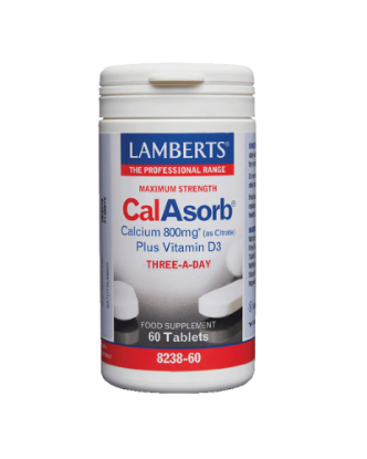 Εικόνα της LAMBERTS CAL ASORB CALCIUM 800MG ΓΙΑ ΤΗΝ ΑΥΞΗΣΗ ΤΗΣ ΠΡΟΣΛΗΨΗΣ ΤΟΥ ΑΣΒΕΣΤΙΟΥ, 60TABS.