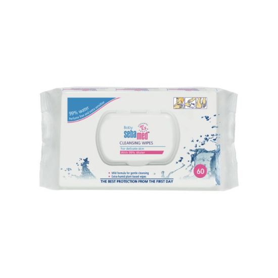 Εικόνα της SEBAMED BABY CLEANSING WIPES - ΥΓΡΑ ΜΩΡΟΜΑΝΤΗΛΑ ΜΕ 99% ΝΕΡΟ, 60ΤΕΜΑΧΙΑ.