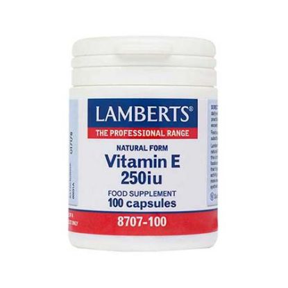 Εικόνα της LAMBERTS VIT E250 IU NATURAL ΓΙΑ ΤΗ ΔΙΑΤΗΡΗΣΗ ΤΗΣ ΚΑΛΗΣ ΥΓΕΙΑΣ ΤΟΥ ΔΕΡΜΑΤΟΣ & ΤΟΥ ΑΝΑΠΑΡΑΓΩΓΙΚΟΥ ΣΥΣΤΗΜΑΤΟΣ, 100CAPS.