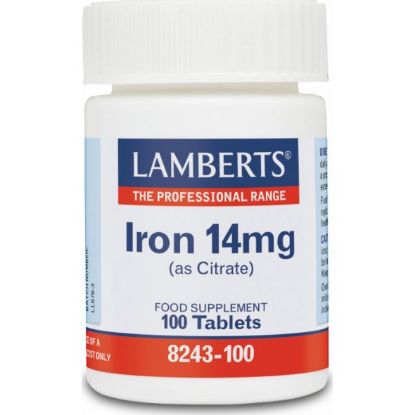 Εικόνα της LAMBERTS IRON 14MG ΣΙΔΗΡΟΣ ΑΠΑΡΑΙΤΗΤΟΣ ΓΙΑ ΤΙΣ ΓΥΝΑΙΚΕΣ ΠΟΥ ΒΡΙΣΚΟΝΤΑΙ ΣΤΗΝ ΑΝΑΠΑΡΑΓΩΓΙΚΗ ΗΛΙΚΙΑ, 100TABS.