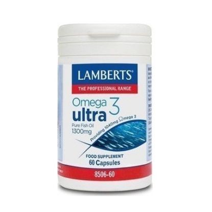 Εικόνα της LAMBERTS OMEGA 3 ULTRA PURE FISH OIL 1300MG ΣΥΜΠΛΗΡΩΜΑ Ω3 ΛΙΠΑΡΩΝ ΟΞΕΩΝ, 60CAPS.