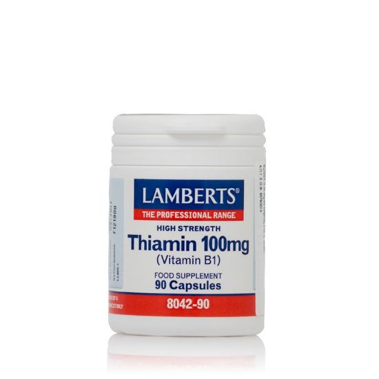 Εικόνα της LAMBERTS THIAMIN 100MG VITAMIN B1 ΓΙΑ ΤΗΝ ΔΙΑΤΗΡΗΣΗ ΤΗΣ ΑΚΕΡΑΙΟΤΗΤΑΣ ΤΟΥ ΝΕΥΡΙΚΟΥ ΣΥΣΤΗΜΑΤΟΣ, 90CAPS.