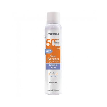 Εικόνα της FREZYDERM SUN SCREEN INVISIBLE SPRAY SPF50 200ML