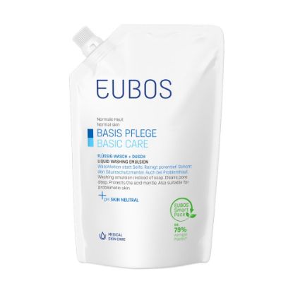 Εικόνα της EUBOS LIQUID WASHING EMULSION BLUE REFILL 400ML - ΥΓΡΟ ΚΑΘΑΡΙΣΜΟΥ ΠΡΟΣΩΠΟΥ ΚΑΙ ΣΩΜΑΤΟΣ - ΧΩΡΙΣ ΑΡΩΜΑ 400ML.