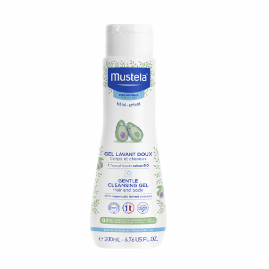 Εικόνα της MUSTELA GENTLE CLEANSING GEL 200ML   Απαλό Αφροντούς για Σώμα & Μαλλιά 200ml